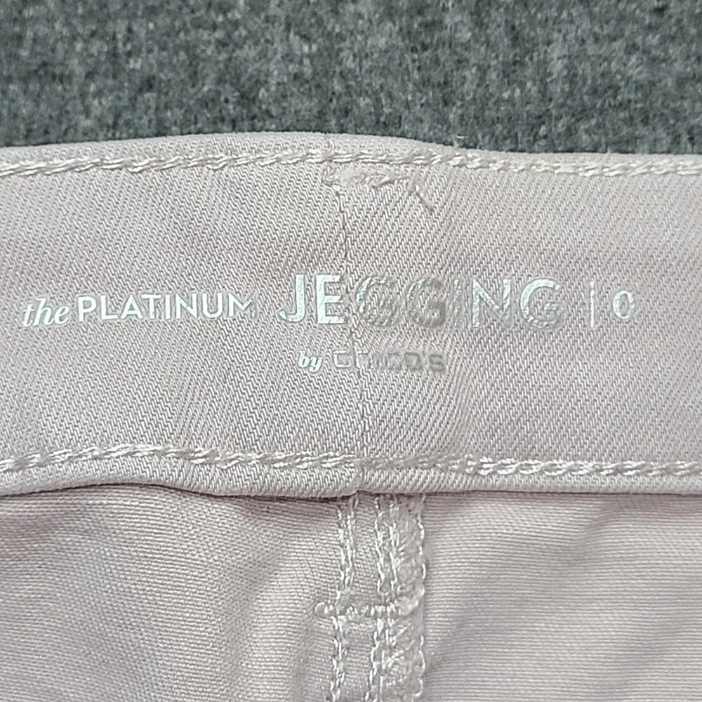 Chico's Platinum Jegging Women 0 Pink Excellent Slim‎ Fit Stretch Denim Pants